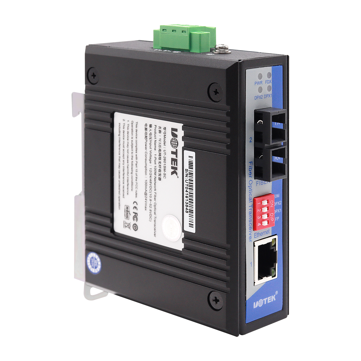 1口百兆網絡光纖收發(fā)器