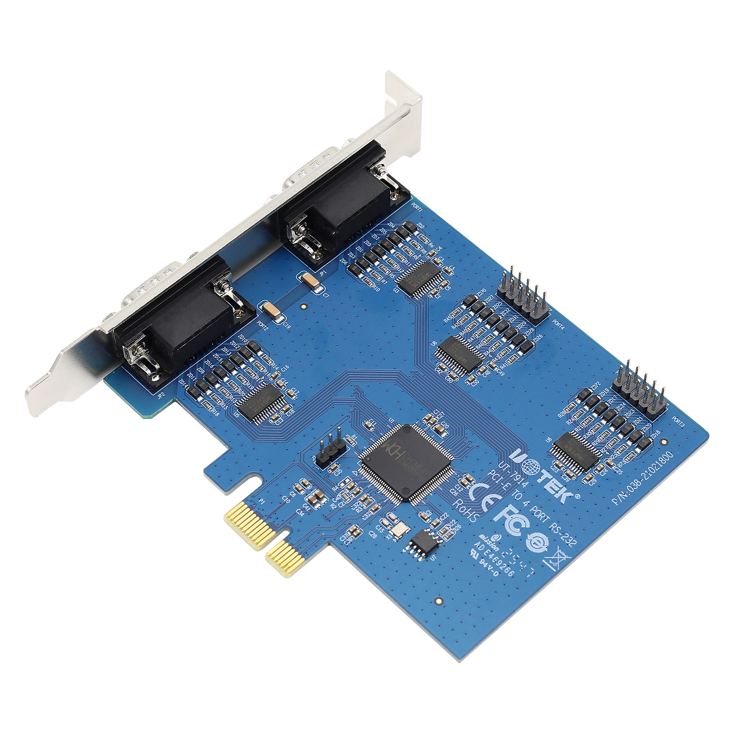 PCI-E轉(zhuǎn)4口RS-232多串口卡